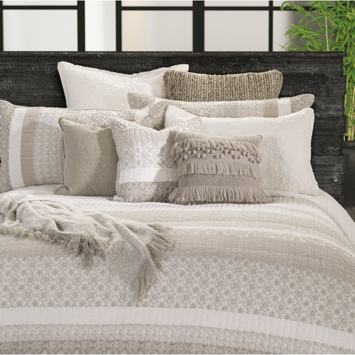 August Grove® Veda Cotton Striped Quilt Set & Reviews Wayfair Canada